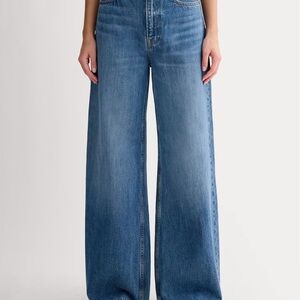 Everlane Blue Flare Wide-Leg Jeans